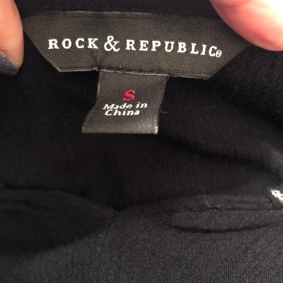 Rock&Republic Black Boho Embellished Tunic Sz S EUC - Picture 6 of 8